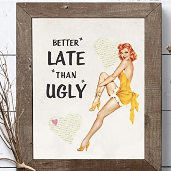 Funny Vintage 1950s Pinup Girl Print Home Decor - Picture 6 of 6